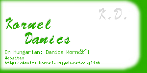 kornel danics business card